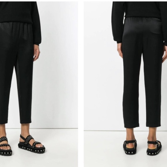 T by Alexander Wang SILK BLEND Twill Track pants - Picture 2 of 6